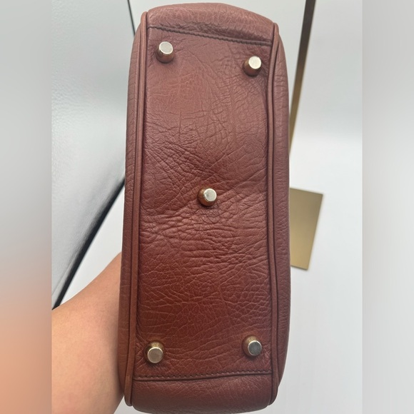 Authentic Vintage All leather Dolce & Gabbana Flap Hand  Bag Brown W Dust Bag - Picture 11 of 16